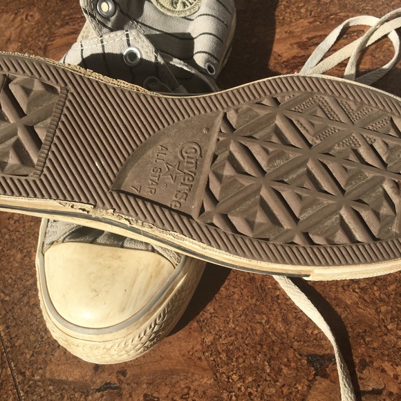 Grey Converse High Tops - Picture 2 of 3